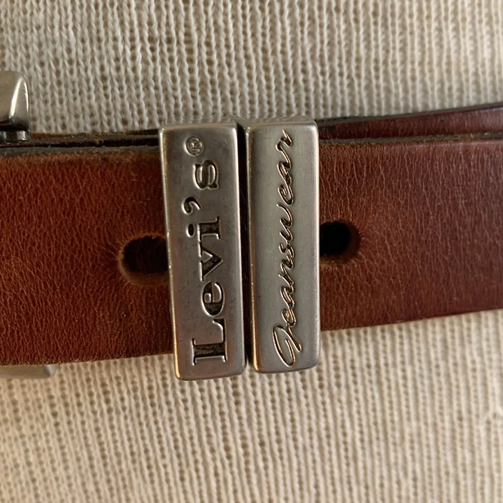 Levi’s brown  genuine leather belt with silver buckle